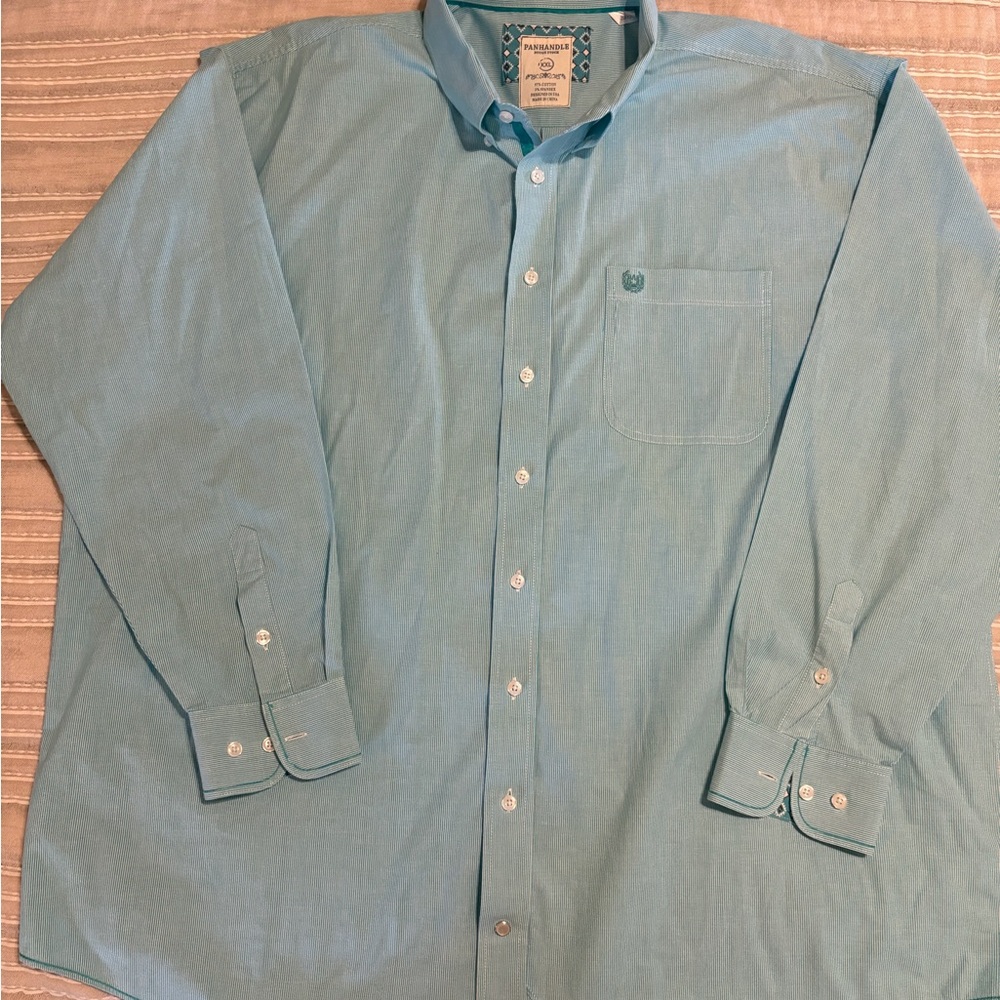 Men's Light Blue Button-Down Dress Shirt
